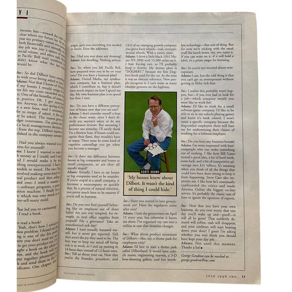 Dilbert INC Magazine Article July 1996 Pre-Owned - Picture 4 of 5